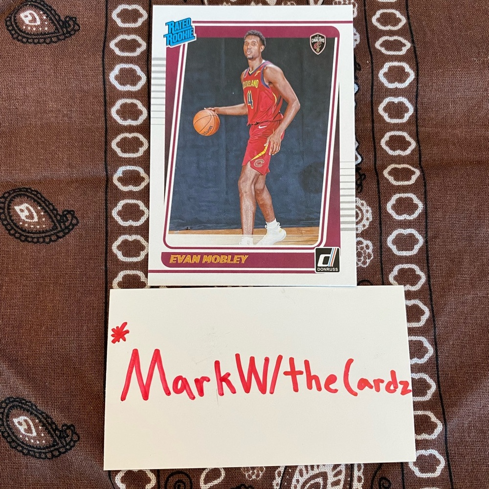 Evan Mobley Rated Rookie RC 2021-22 Donruss Basketball #225 Cavs C